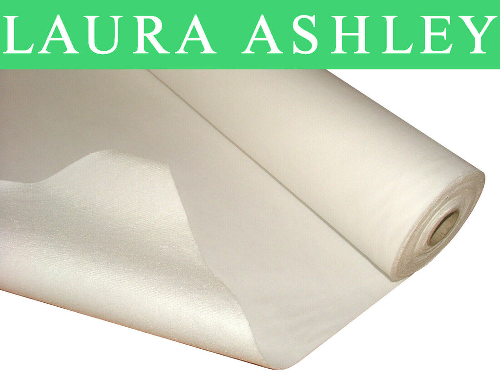 Laura Ashley Bonded Interlining With 100% White Sateen Curtain Lining Fabric