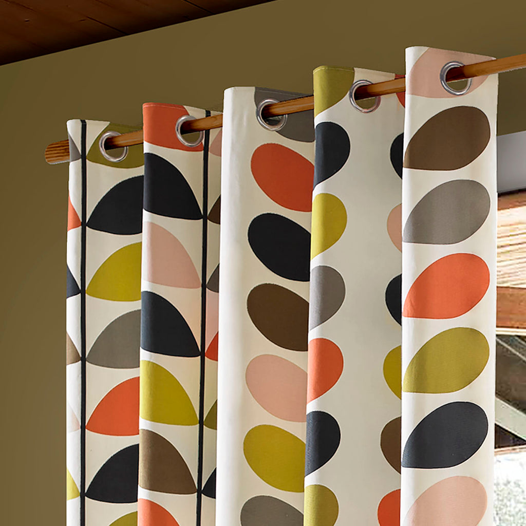 Multi Stem Multi Lined Eyelet Ready Made Curtains By Orla Kiely