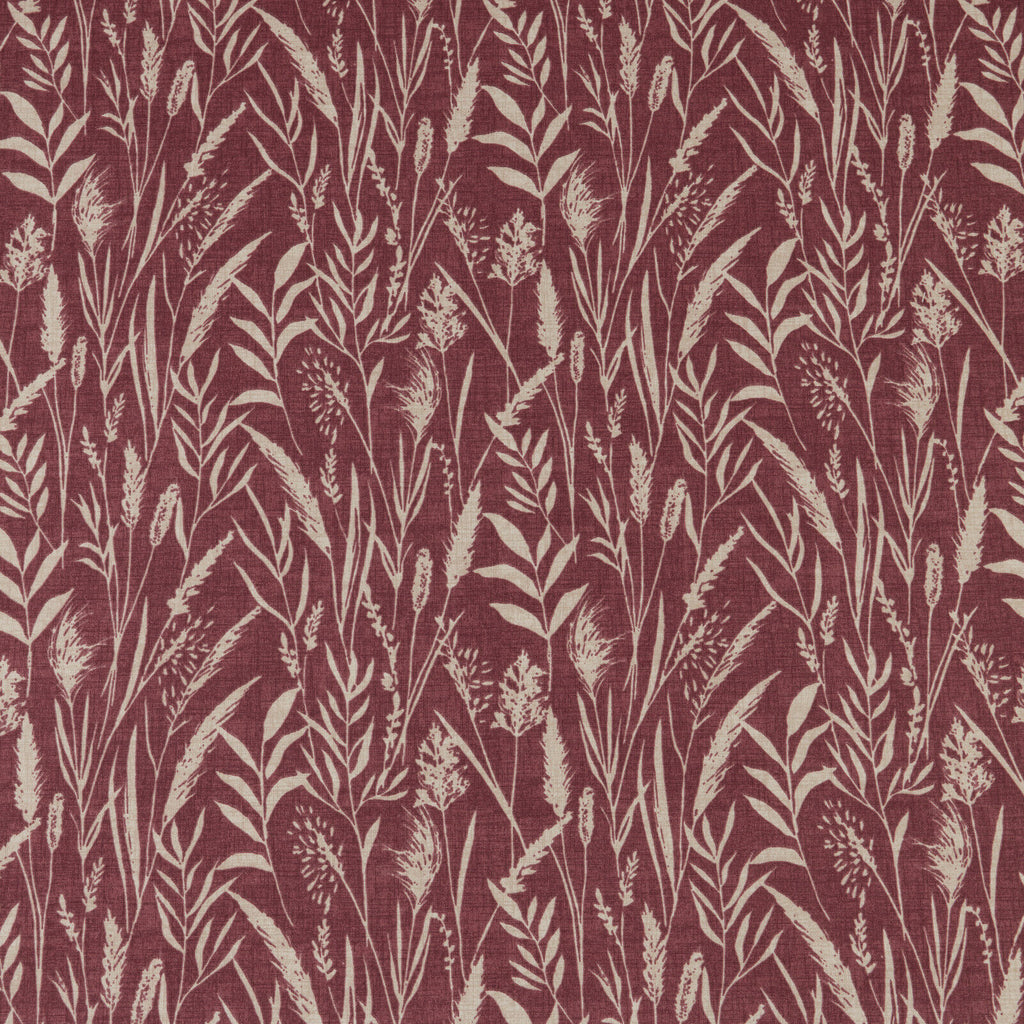 2.4 Metres iLiv Wild Grasses Rosewood Cotton Fabric Cushion Curtain Upholstery