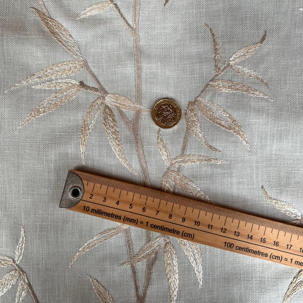 2.9 Metres iLiv Sumi Duckegg Embroidered Fabric Curtain Upholstery Cushion