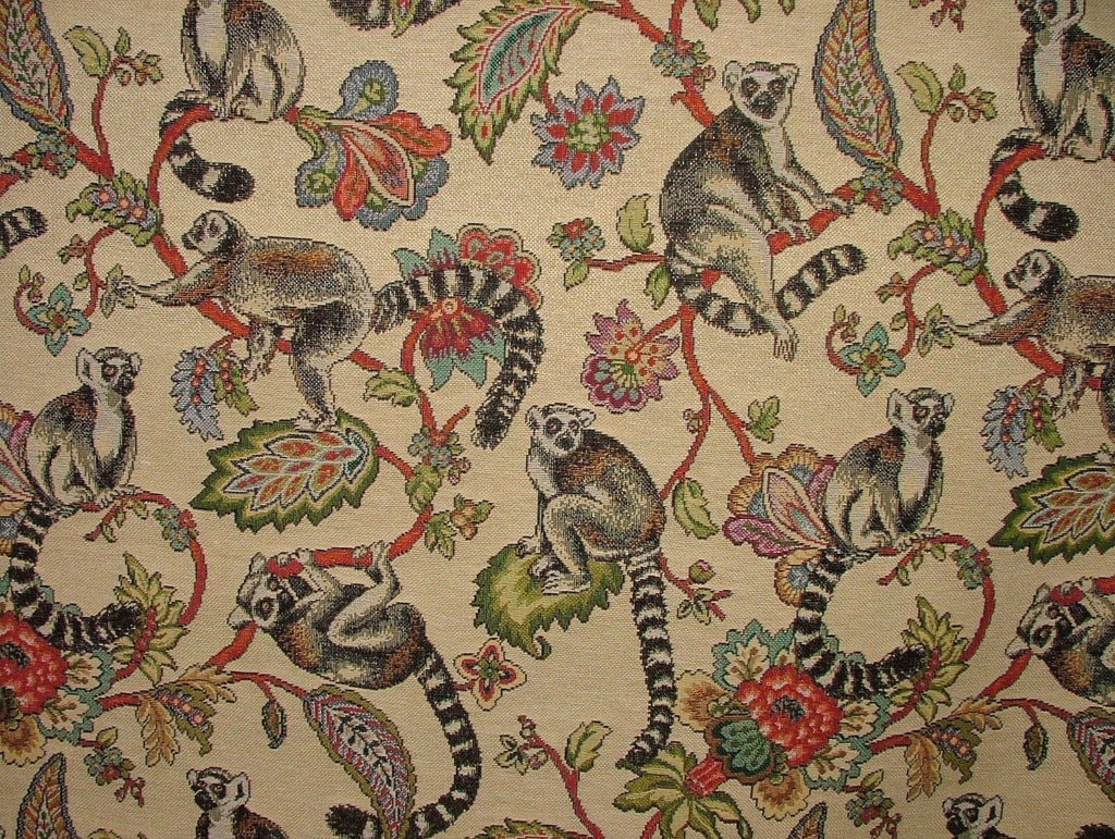 "Animal Tapestry" Designer Fabric Ideal For Upholstery Curtains Cushions Throws