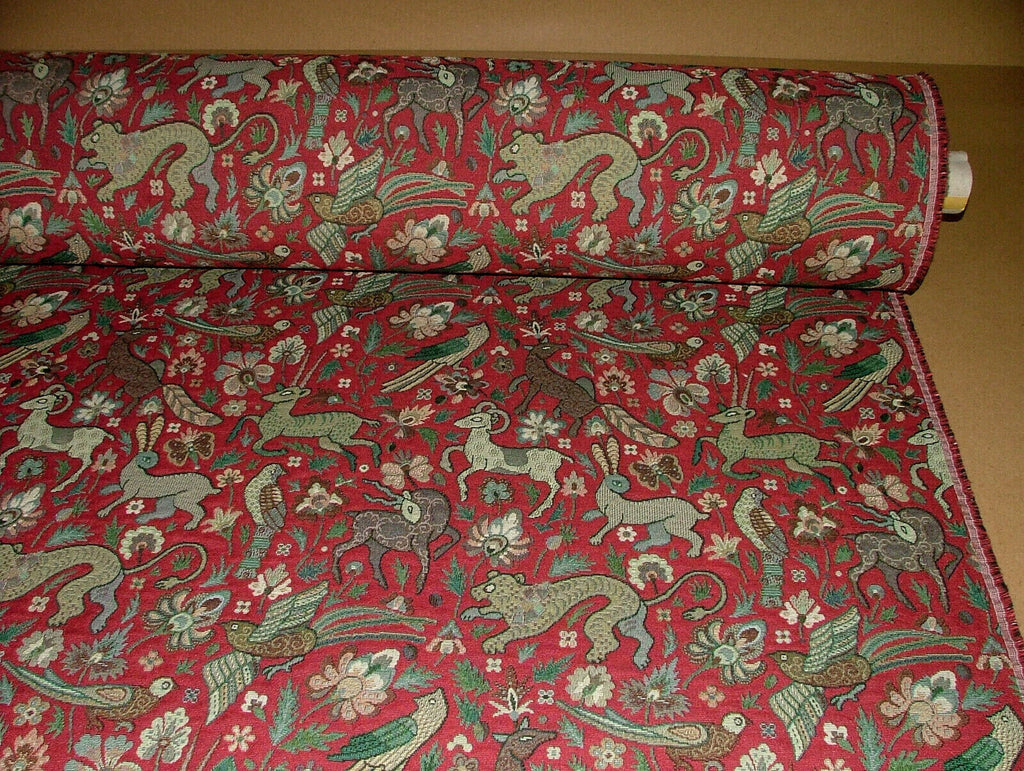 Tudor Forest Tapestry Vintage Fabric - Curtain Upholstery Cushions Table Runner