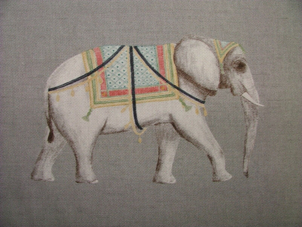 Jaipur Indian Elephant Grey 100% Cotton Curtain Upholstery Cushion Blind Fabric