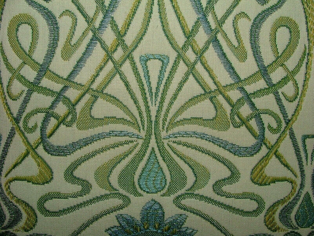 2.9 Metres Art Nouveau Tiffany Prussian Blue Jacquard Curtain Upholstery Cushion