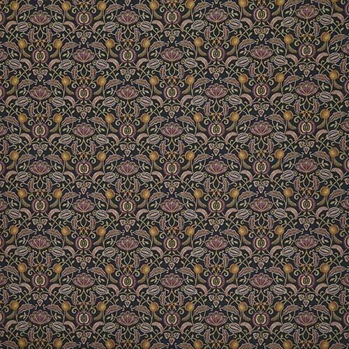 Arts And Crafts Coxhall Black Jacquard Curtain Upholstery Cushion Use Fabric