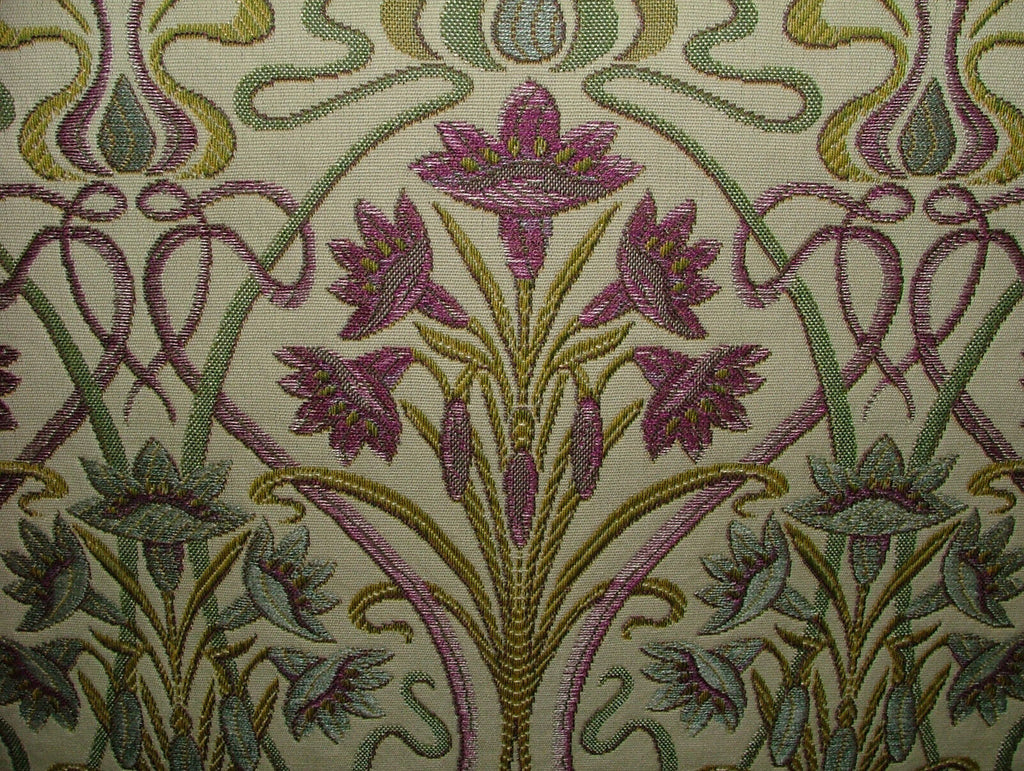 3.2 Metre Art Nouveau Tiffany Mulberry Thick Jacquard Curtain Upholstery Cushion