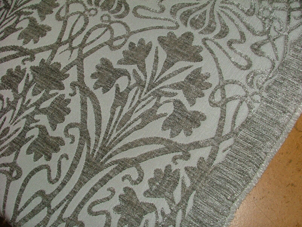 Art Nouveau Flint Grey Thick Chenille Fabric Curtain Upholstery Cushion Blinds