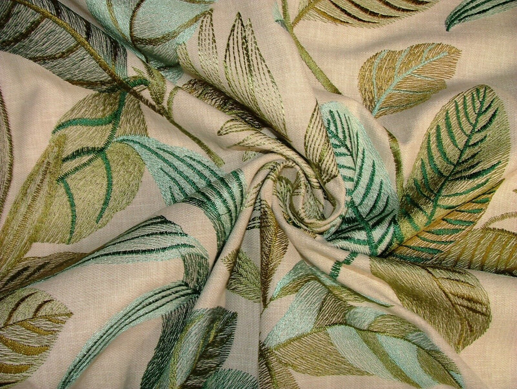 3.4 Metres iLiv Antigua Pistachio Embroidered Fabric Curtain Upholstery Cushion