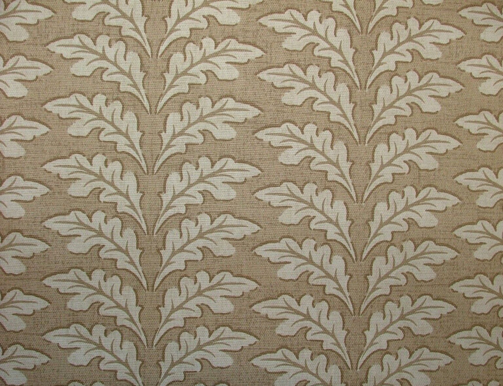 Morris Leaf Caramel Cotton Curtain Upholstery Cushion Roman Blind Fabric