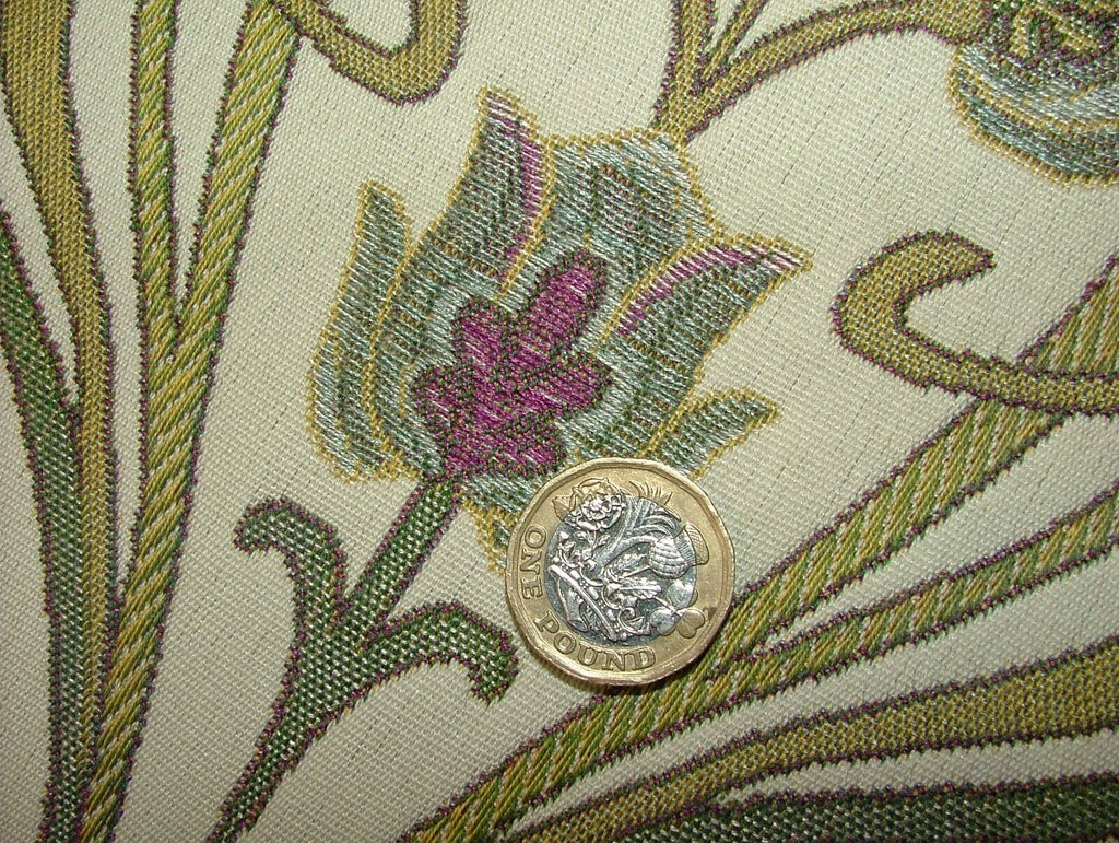 Art Nouveau Pugin Mulberry Woven Jacquard Curtain Upholstery Cushion Fabric