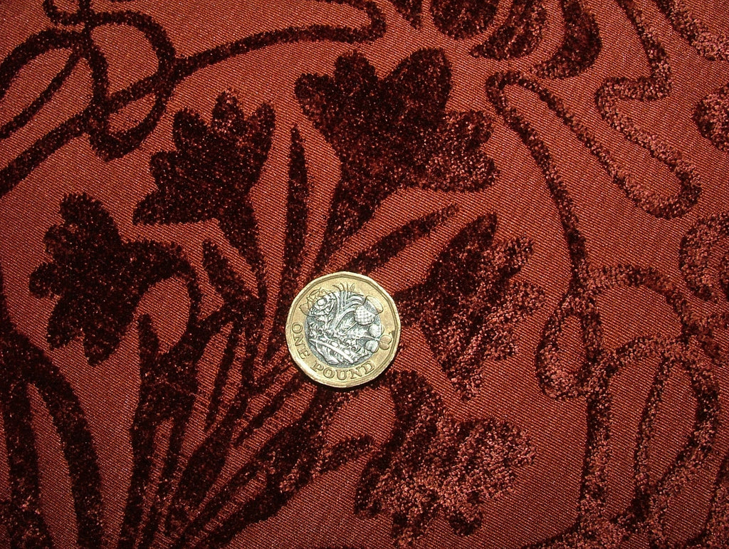 1.1 Metres iLiv Tiverton Cayenne Chenille Fabric Upholstery Cushion Curtain10