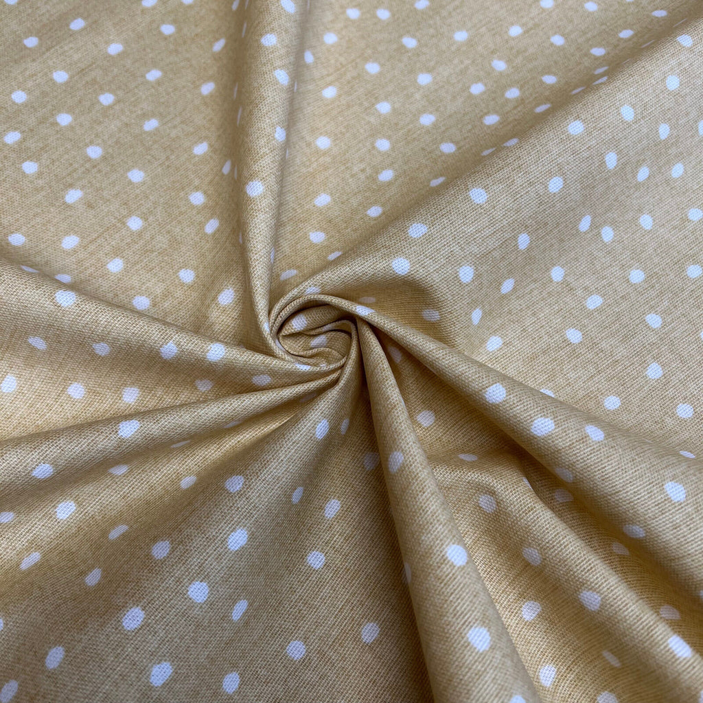 2.7 Metres iLiv Spotty Sand Woven Cotton Fabric Cushion Curtain Upholstery