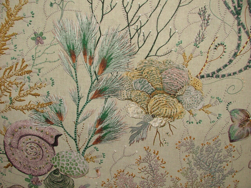 Underwater World Of Coral 100% Cotton Curtain Upholstery Cushion Blind Fabric