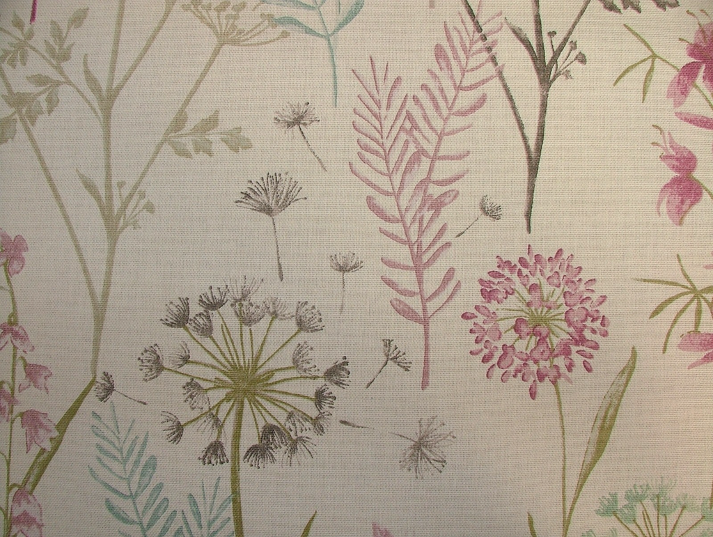1.5 Metres Fryetts Wild Flower Heather Cotton Fabric Upholstery Cushion Curtain3
