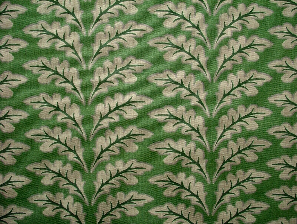 3.8 Metres Morris Leaf Forest Green Cotton Curtain Upholstery Cushion Fabric