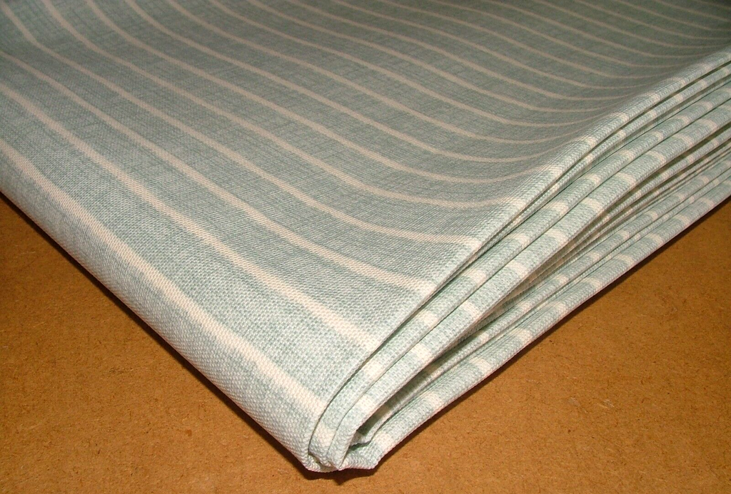 3.3 Metres iLiv Pencil Stripe Duckegg Cotton Fabric Cushion Curtain Upholstery