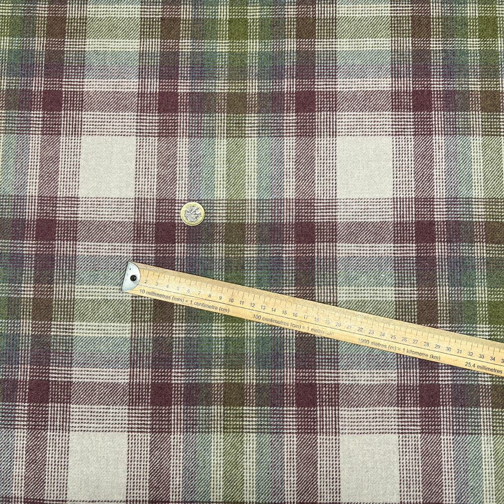 1.9 Metres iLiv Fair Isle Foxglove Wool Tartan Fabric Curtain Upholstery Cushion12