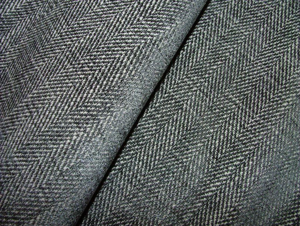 20 Metres Herringbone Grey Linen Blend Curtain Upholstery Fabric RRP £560.00