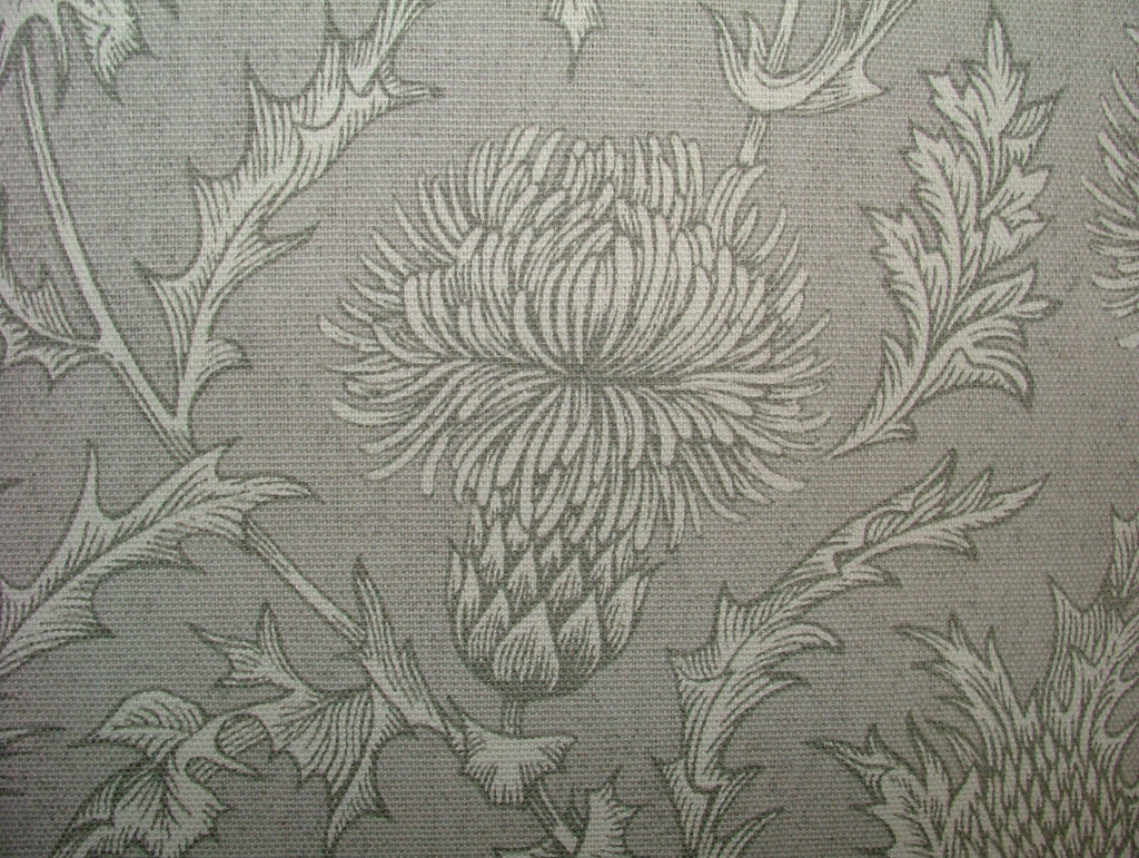 3.8m Carlina Linen Scottish Thistle Cotton Curtain Upholstery Cushion Fabric