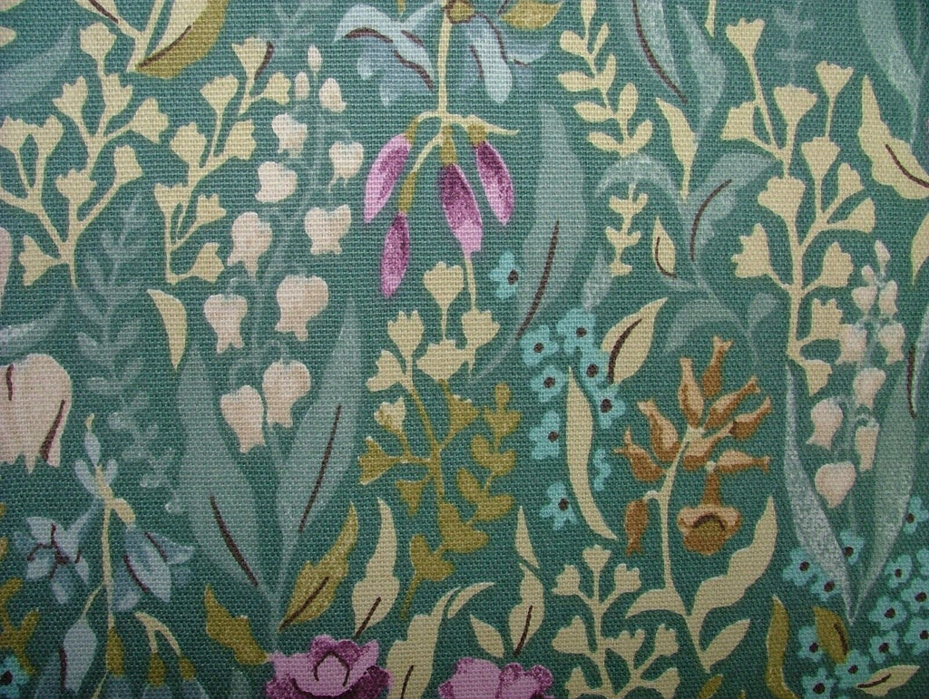 2.8 Metres Kelmscott Jade Woven Cotton Fabric Cushion Curtain Upholstery