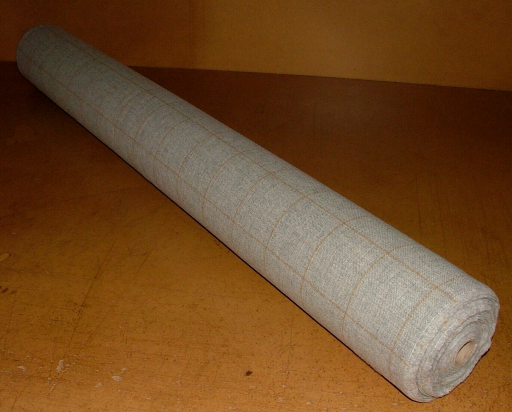 100% Shetland Wool Torbeg Grey Tartan Check Upholstery Curtain Cushion Fabric