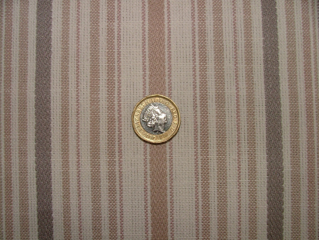 iLiv Woven Stripe Fabric 1.5 Metres Somerville Rose Curtain Upholstery Cushion10