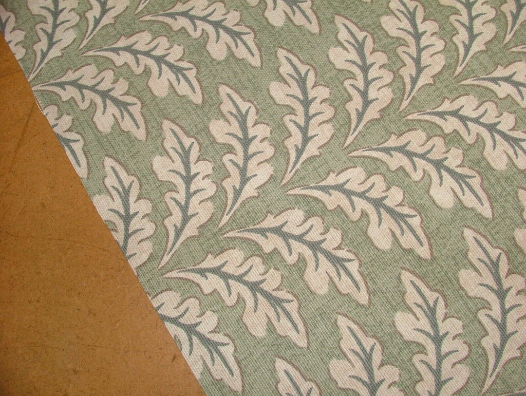 10 Metres Morris Leaf Sage Green Cotton Curtain Upholstery Roman Blind Fabric