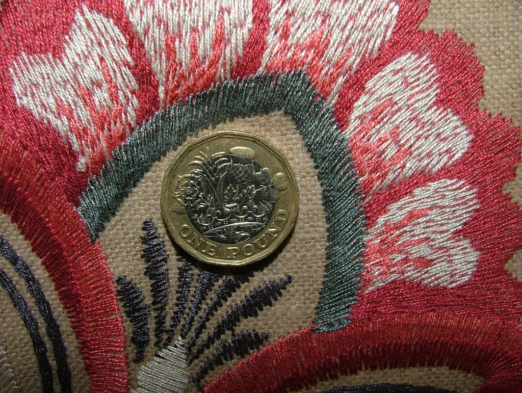 4 Metres iLiv Ophelia Cranberry Embroidered Fabric Curtain Upholstery Cushion