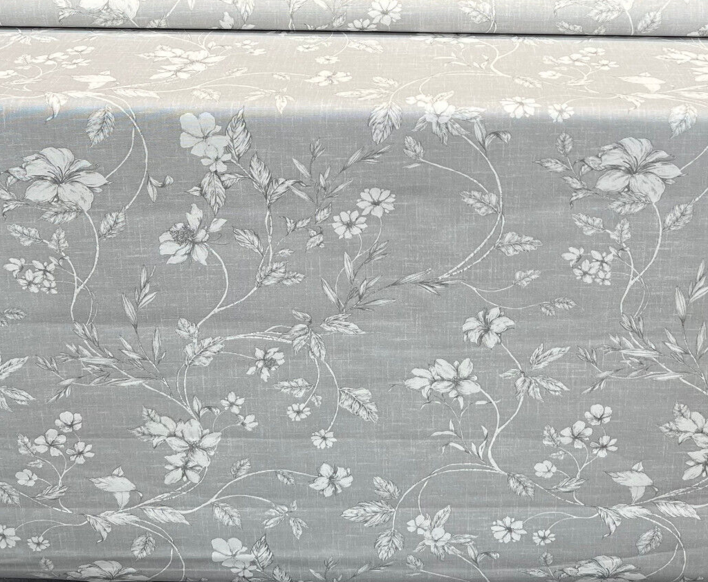 1.6 Metre iLiv Etched Vine Feather Cotton Fabric Curtain Roman Blinds Upholstery