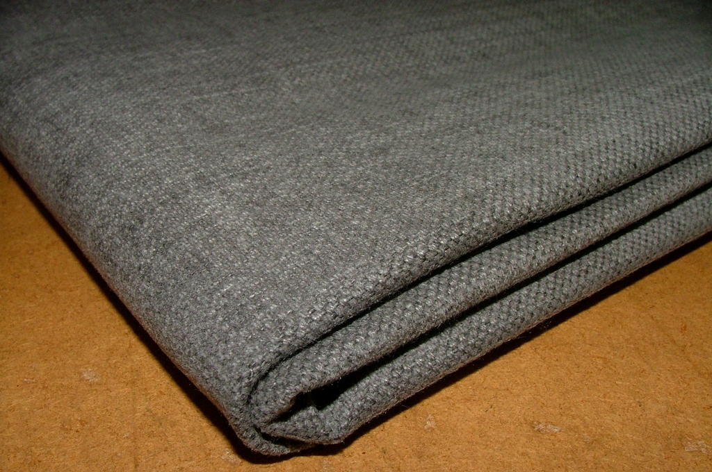 Fabric Remnants Romo Linara Grey Seal FR Linen Union Upholstery Cushion 98cms1