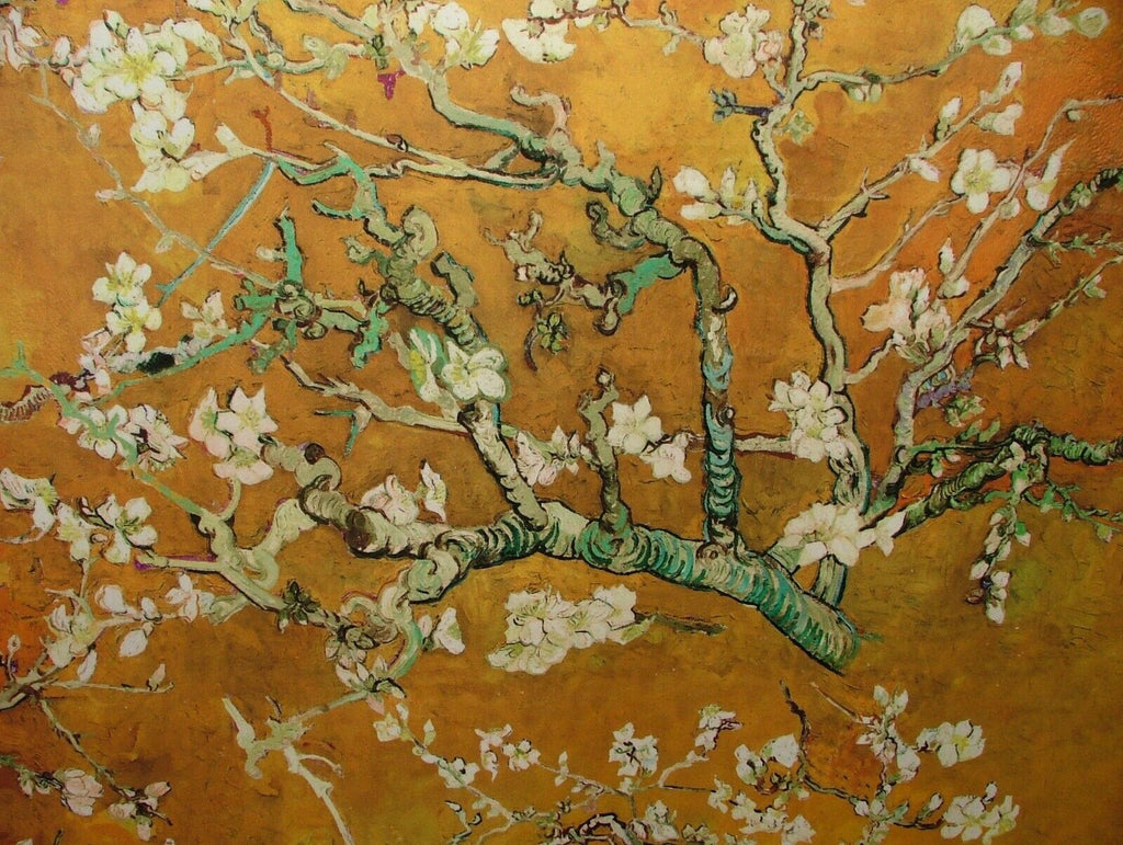 Japanese Cherry Blossom Tree Gold Velvet Fabric Curtain Upholstery Cushion Use