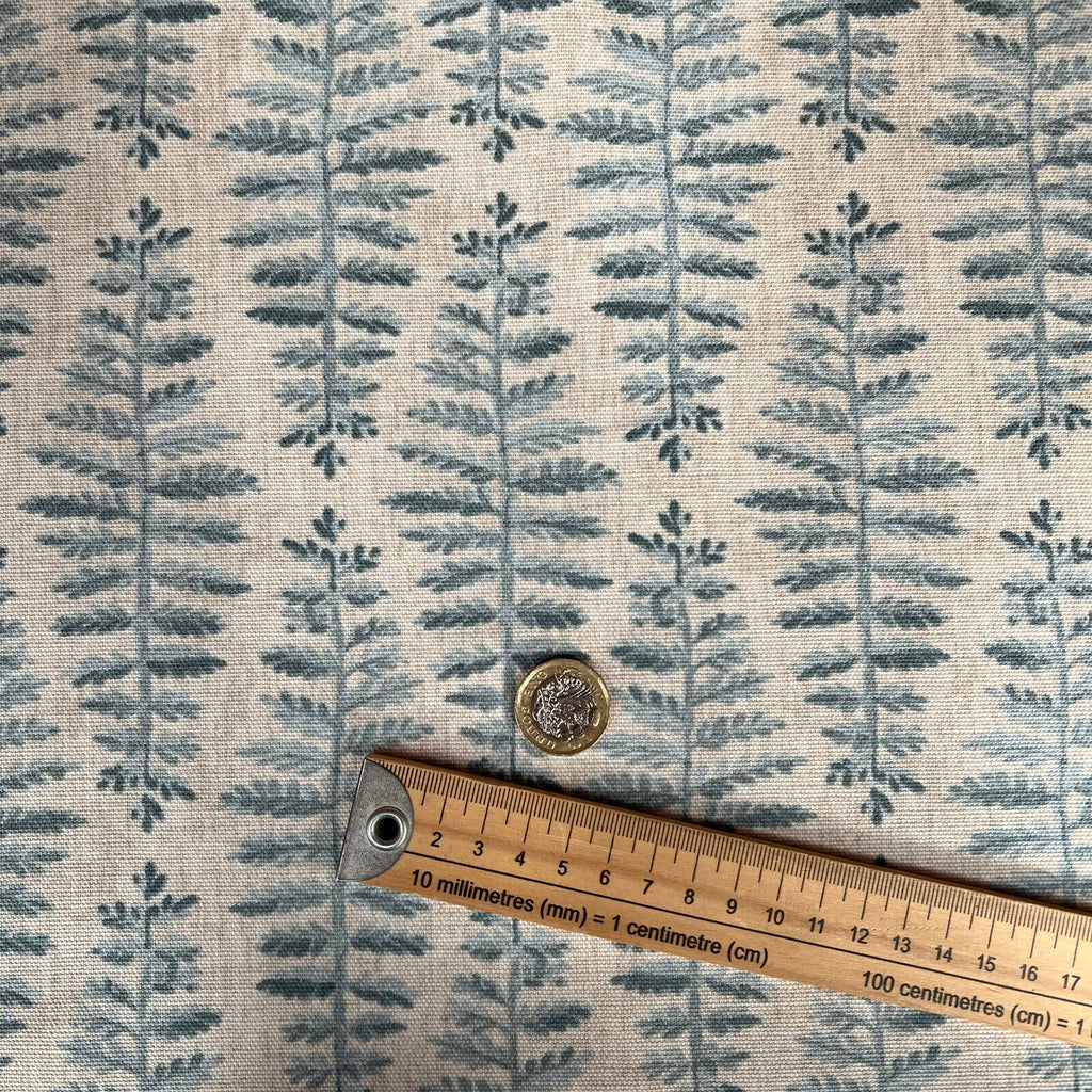 3.4 Metres iLiv Fernia Leaf Denim Cotton Curtain Upholstery Cushion Fabric