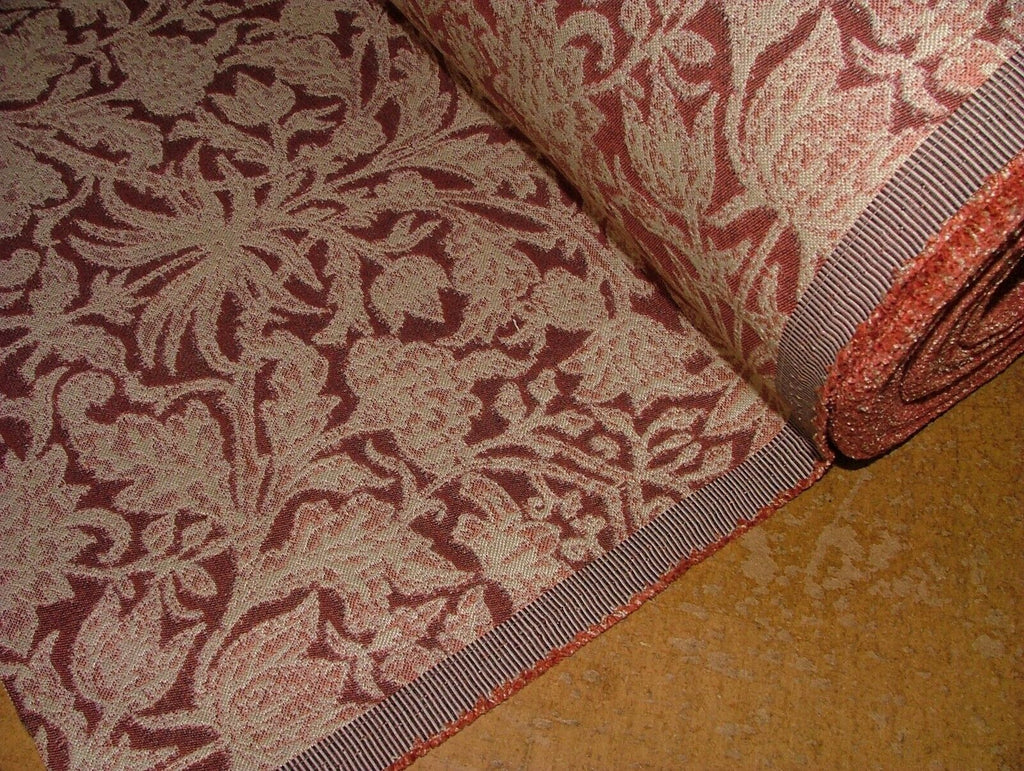 35 Metres Riverhill Claret Woven Jacquard Fabric Curtain Upholstery Cushion
