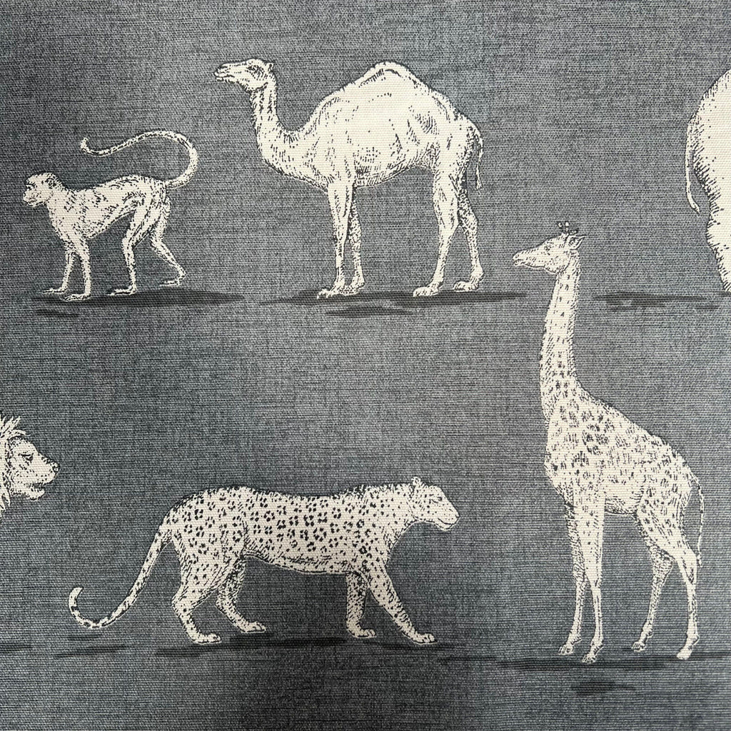 2.3m iLiv Prairie Animals Lead Grey Cotton Fabric Cushion Curtain Upholstery