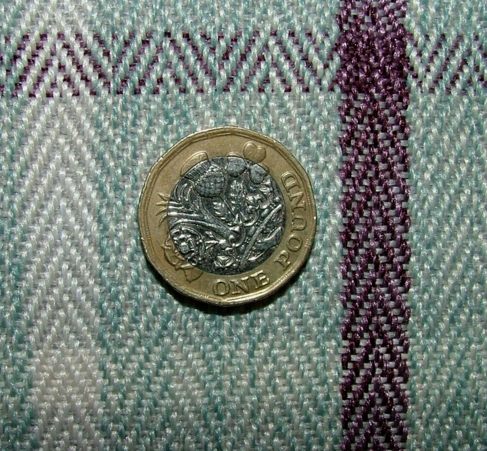 Duckegg Mulberry Herringbone Check Tartan Fabric Upholstery Cushion Curtain