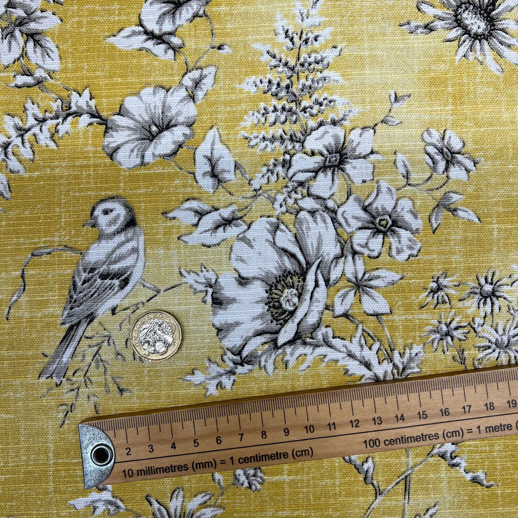 3.2m iLiv Finch Toile Buttercup Cotton Curtain Upholstery Cushion Blind Fabric