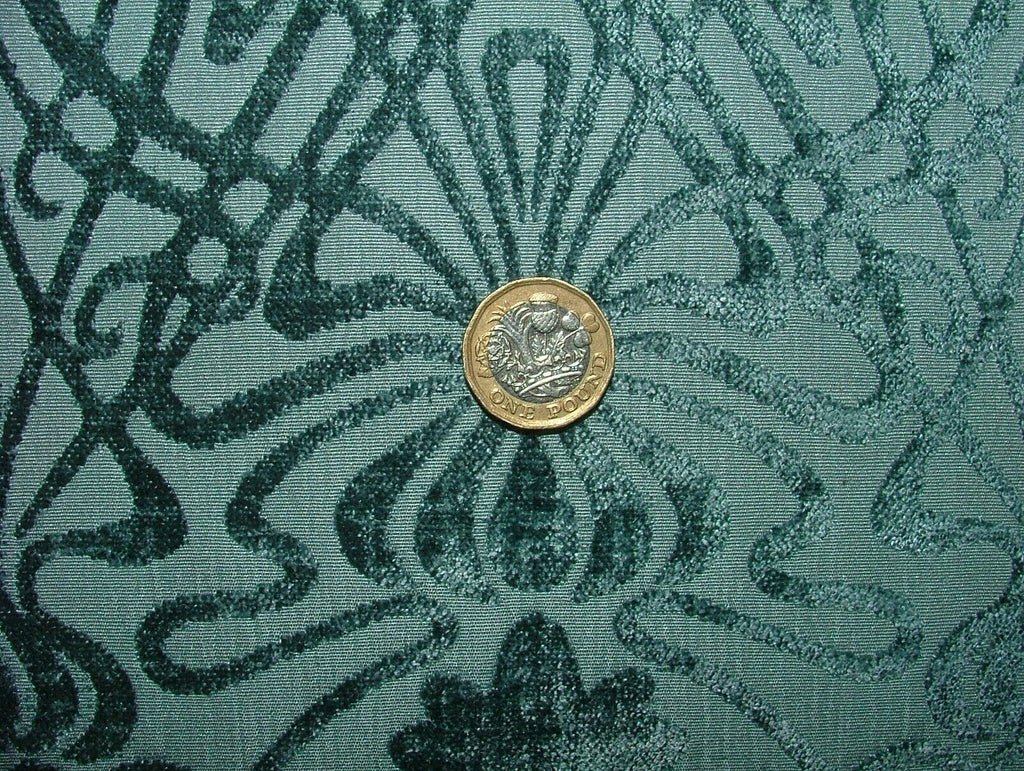 Art Nouveau Verdigris Thick Chenille Fabric Curtain Upholstery Cushion Blinds