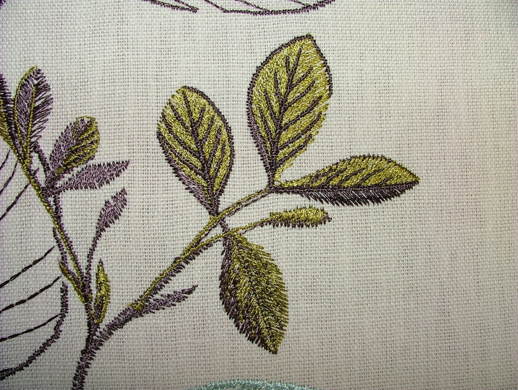 Embroidered Curtain Fabric 9 Metres Serengeti Marine Cushion Upholstery RRP £5855