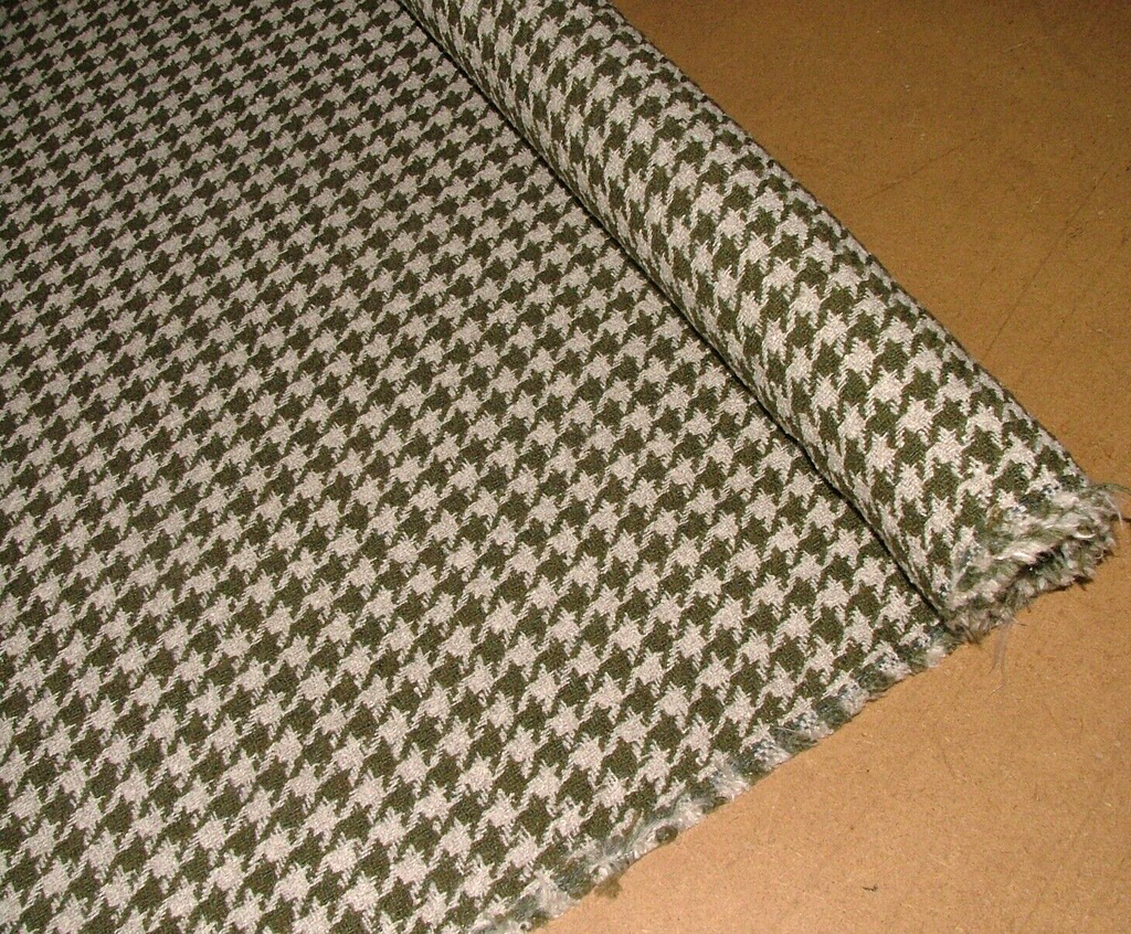 1.7 Metres iLiv Houndstooth Moss FR Upholstery Fabric Cushion Upholstery