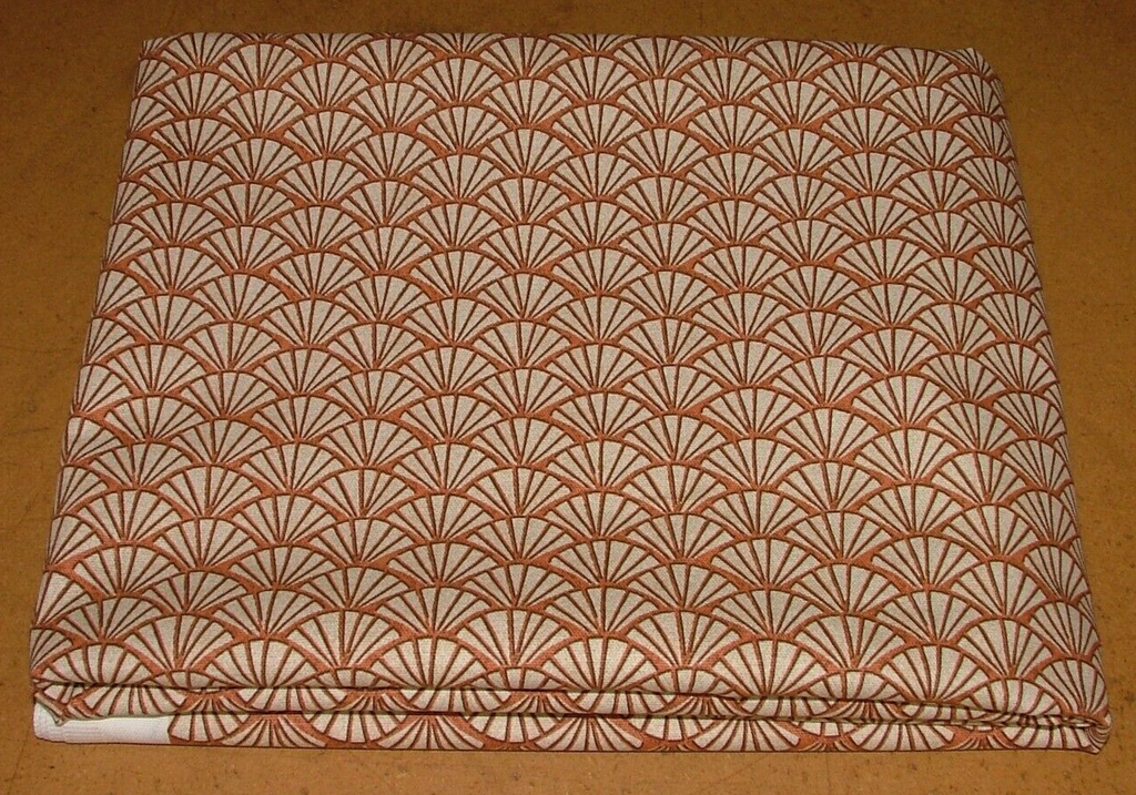 2.5 Metres Art Deco Fan In Koi 100% Cotton Fabric Cushion Curtain Upholstery Use