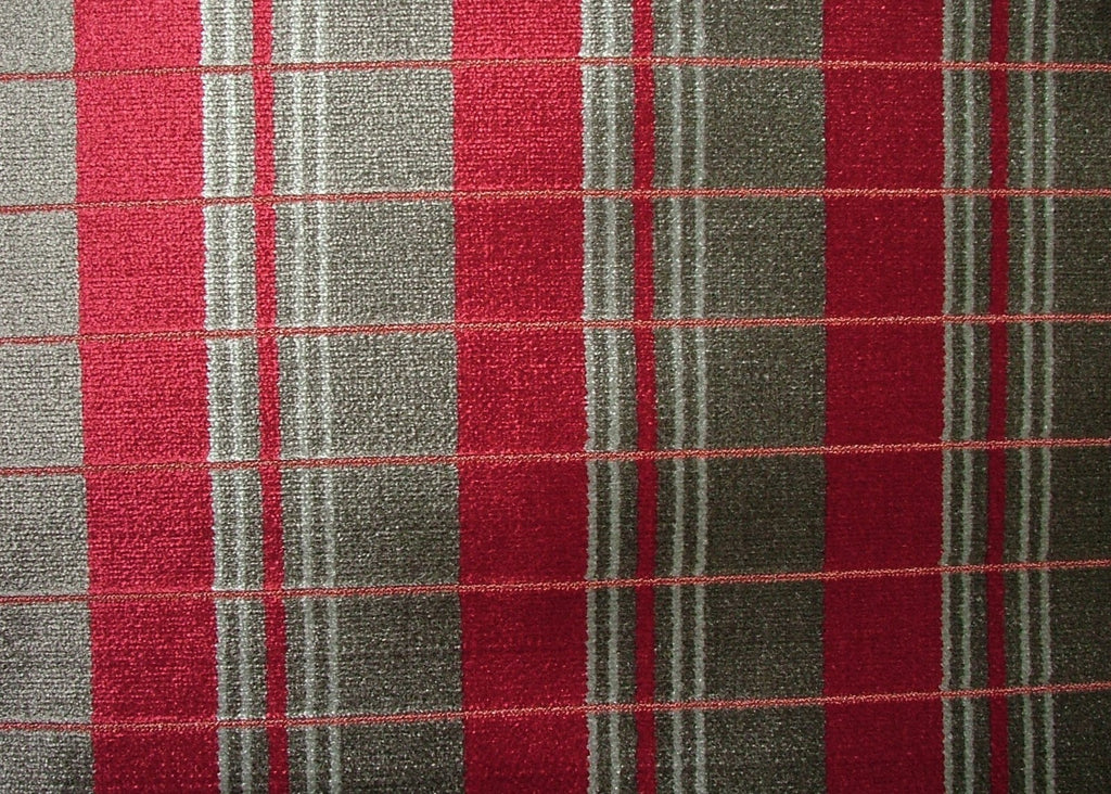 London Underground Upholstery Fabric Southbank Line Ruby RRP £1290.00 - 10 Metre5