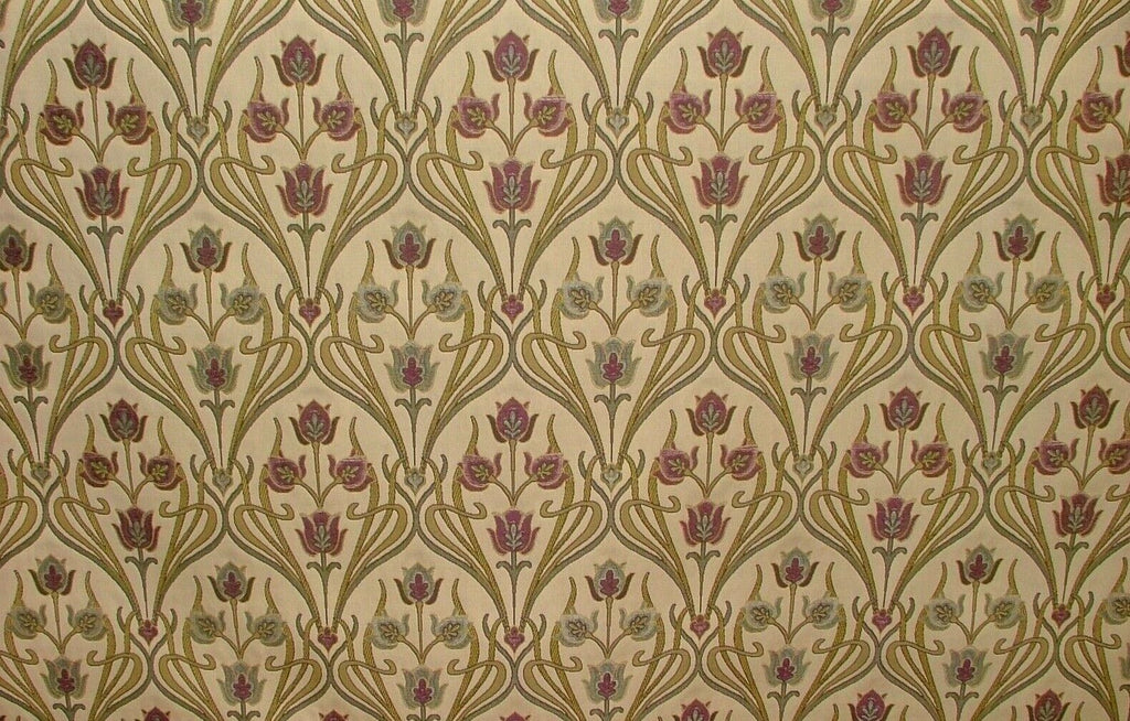 Art Nouveau Pugin Mulberry Woven Jacquard Curtain Upholstery Cushion Fabric