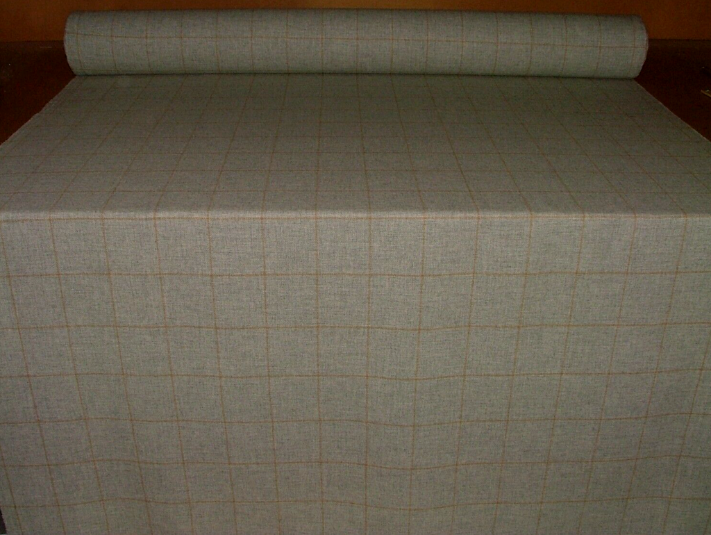 100% Shetland Wool Torbeg Grey Tartan Check Upholstery Curtain Cushion Fabric