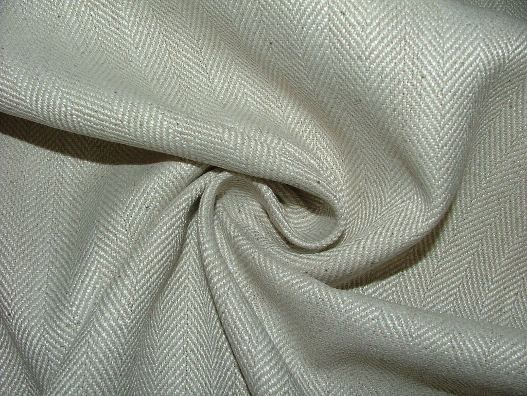 24 Metres Herringbone Natural Thick Woven Fabric Curtain Cushion Upholstery