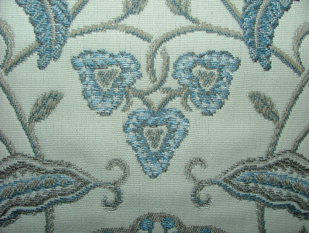 3.2 Mts Arts And Crafts Coxhall Dove Jacquard Curtain Upholstery Cushion Fabric