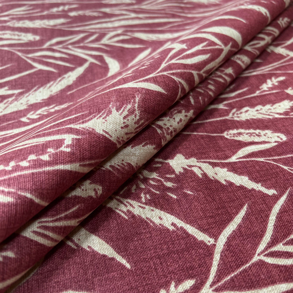 2.4 Metres iLiv Wild Grasses Rosewood Cotton Fabric Cushion Curtain Upholstery