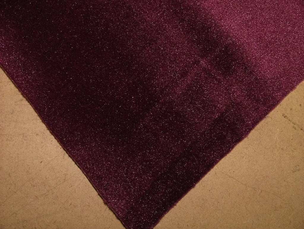 22 Metres iLiv Geneva Claret Plush Velvet Fabric Curtain Upholstery Cushion