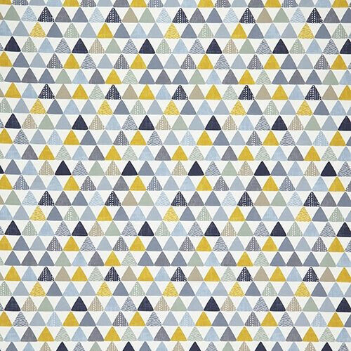 5 Metres iLiv Pyramids Ochre Geometric 100% Cotton Curtain Cushion Blind Fabric