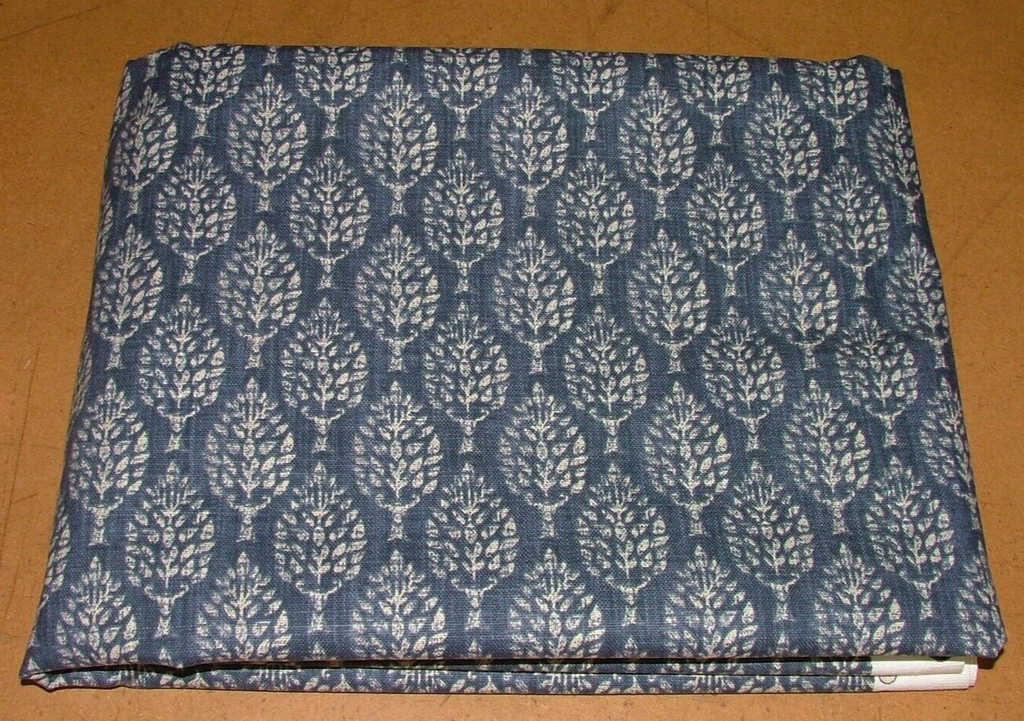 2.6 Metres iLiv Kemble Sapphire Blue Cotton Fabric Cushion Curtain Upholstery