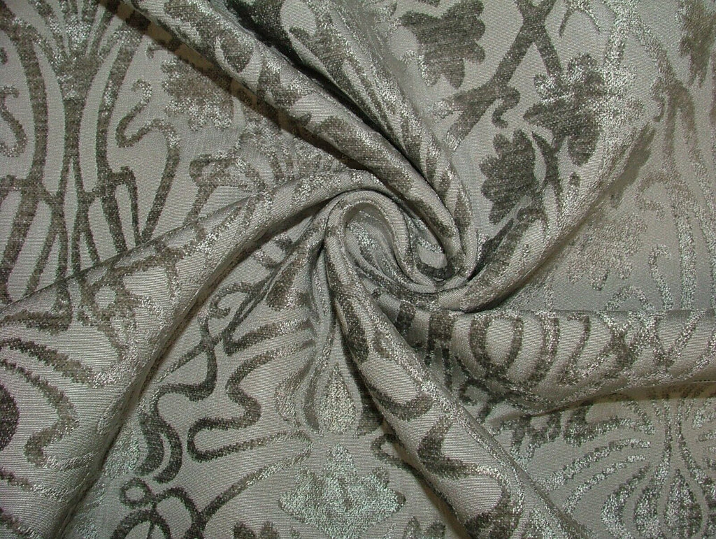 Art Nouveau Flint Grey Thick Chenille Fabric Curtain Upholstery Cushion Blinds